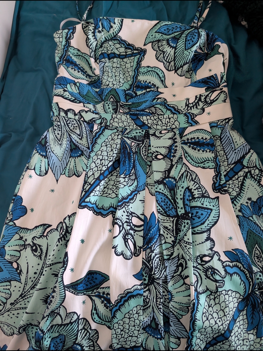 Anne Taylor Blue & Mint Floral Sundress